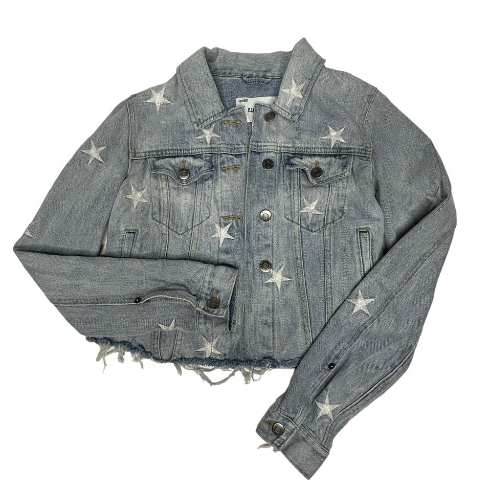 Like New Pistola Brando Star Embroidery Denim Jacket xs - Picture 8 of 15